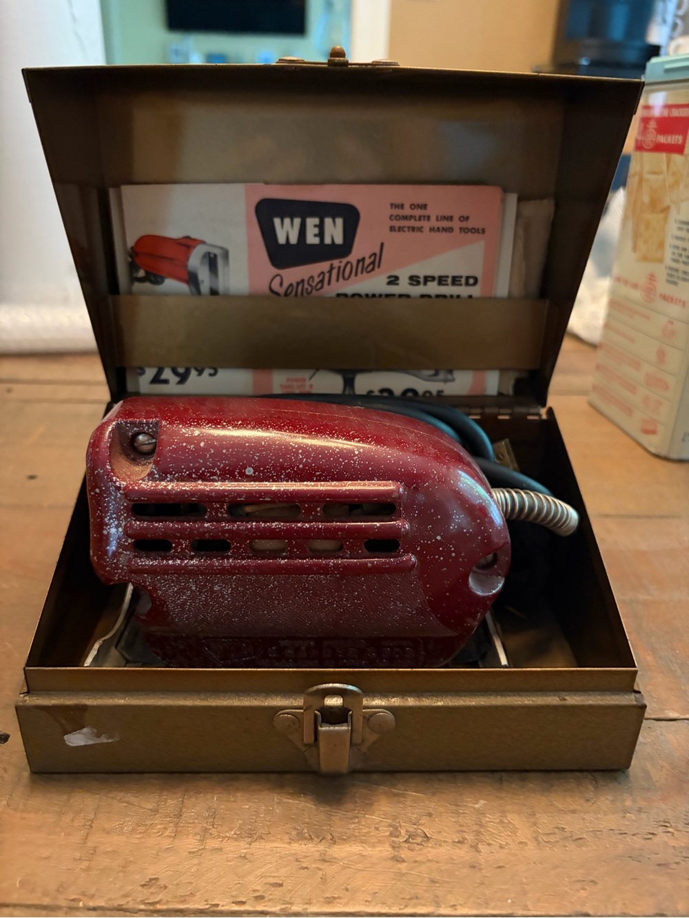 Vintage 1950s WEN Model 303 Super-Power Electric Sander-Polisher Complete Kit
